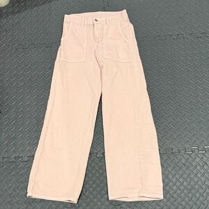 American Eagle Outfitters Light Pink Super High-Rise Baggy Wide Leg
